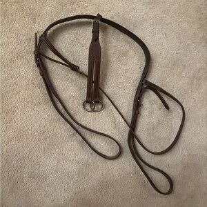Tory Leather running martingale, horse sized